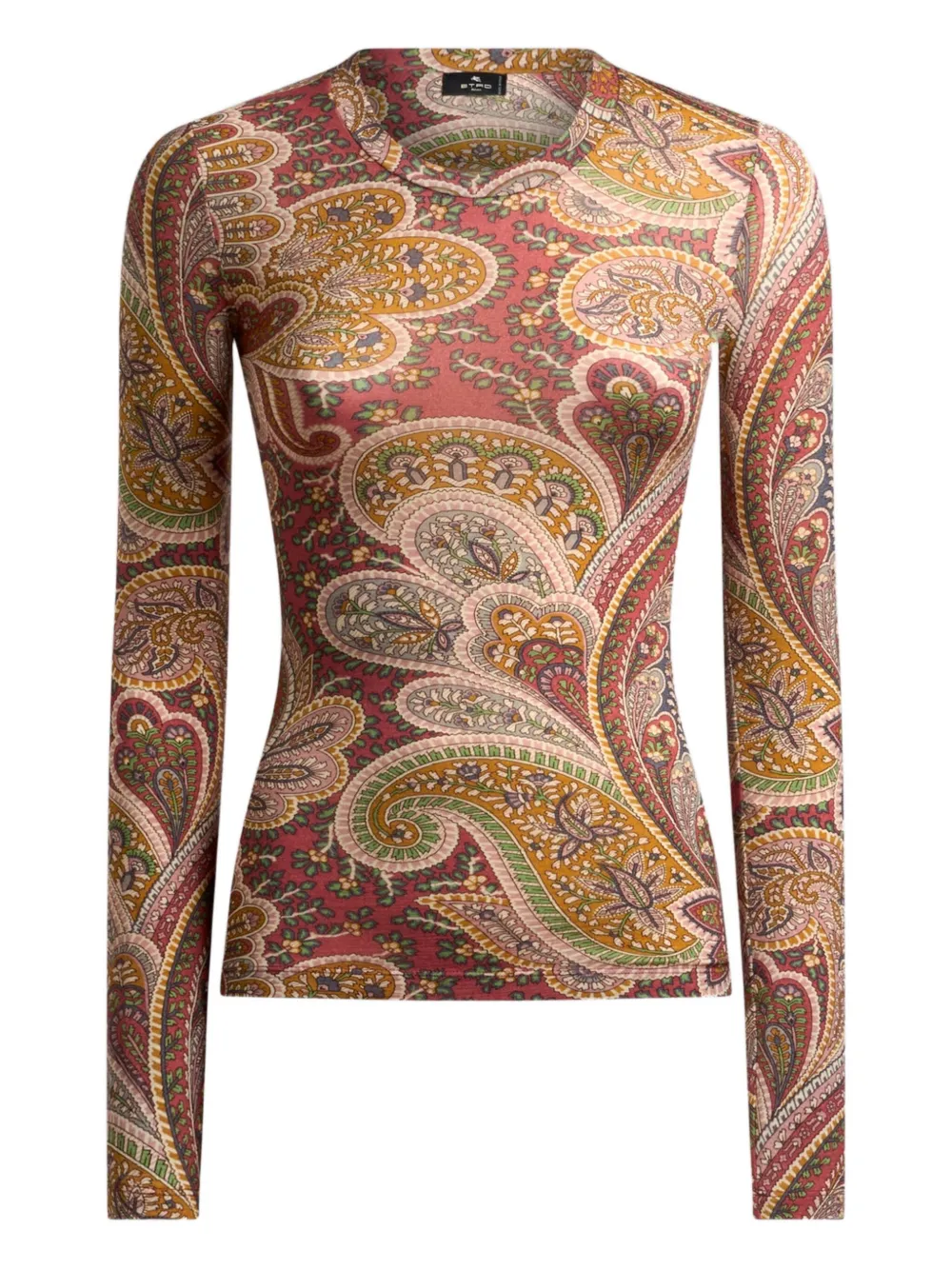 ETRO paisley-print long-sleeve top Beige