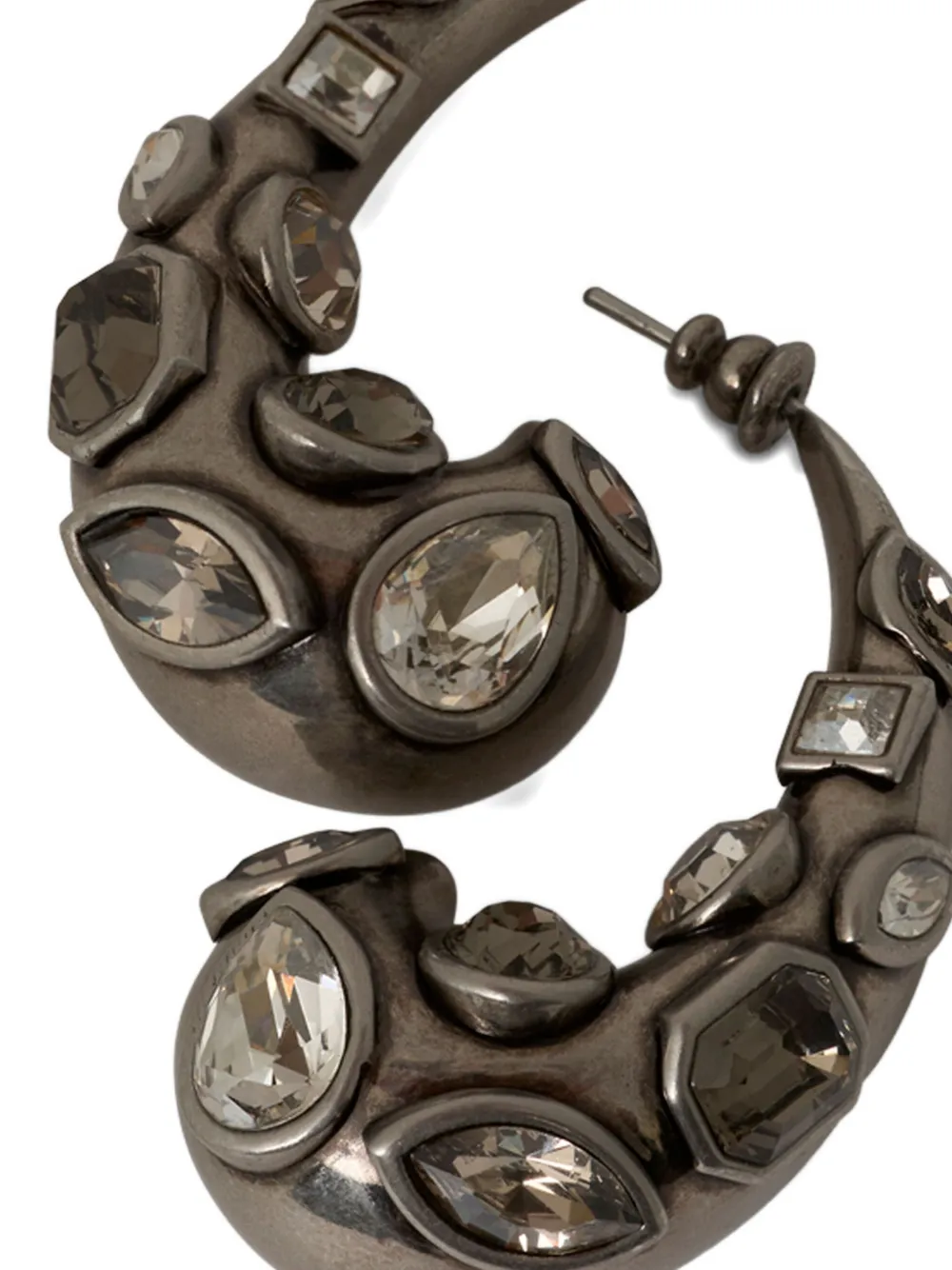 ETRO gemstone-embellished hoop earrings - Zilver