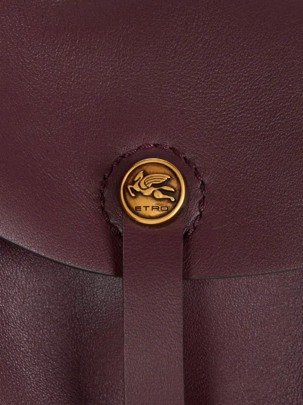 ETRO Medium Leather Pony Shoulder Bag | Red | FARFETCH