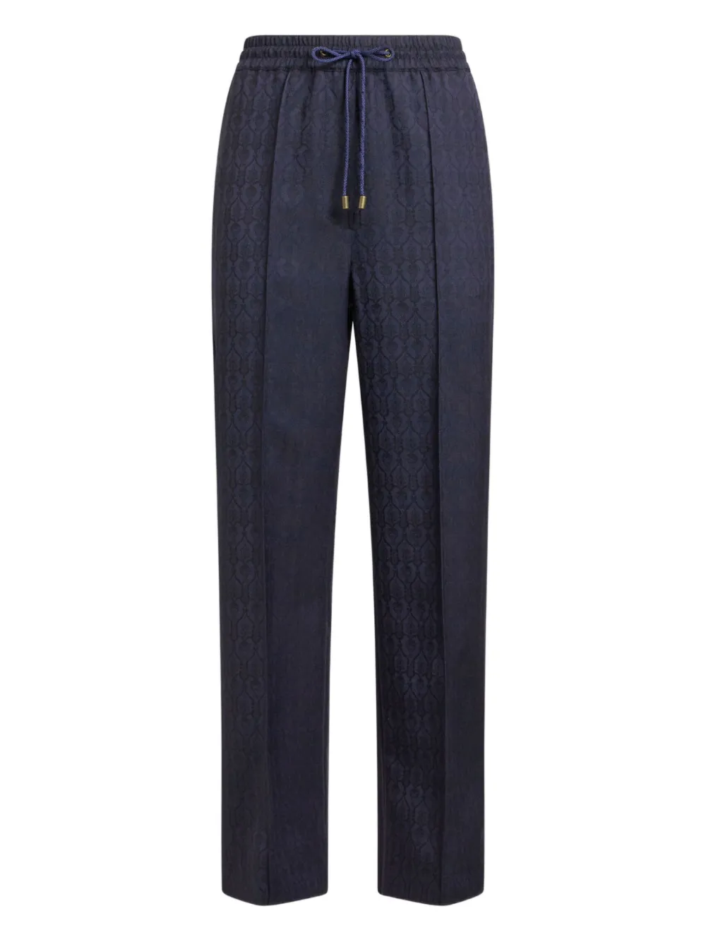 ETRO Broek met trekkoord en jacquard Blauw