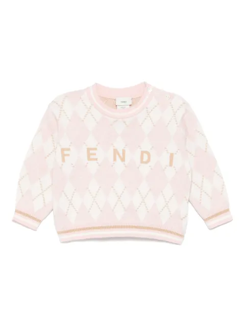 Fendi Kids embroidered-logo sweater