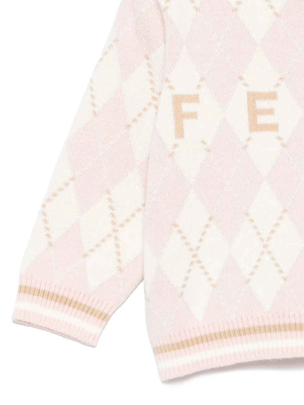 Fendi Kids Trui met geborduurd logo Roze