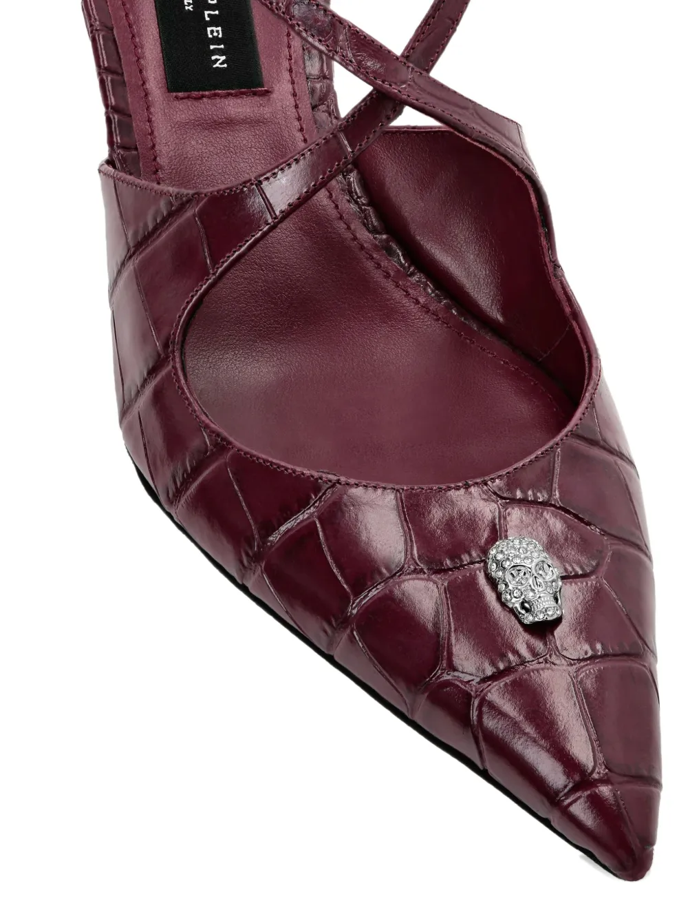 Philipp Plein 55mm skull-embellished pumps Rood