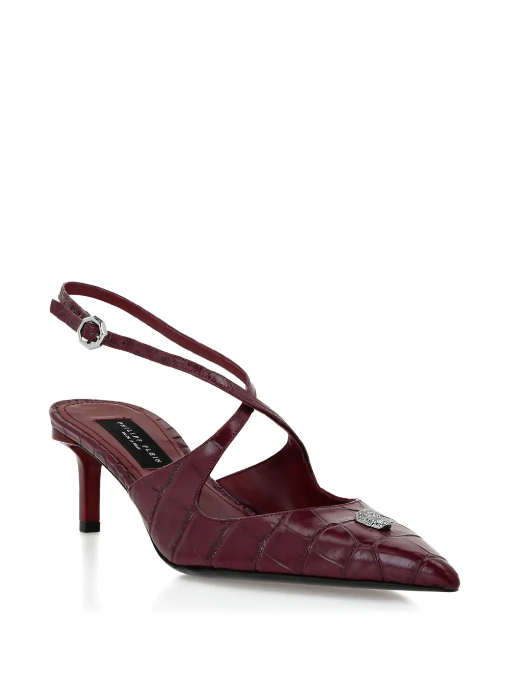 Philipp Plein 55mm skull-embellished pumps Rood