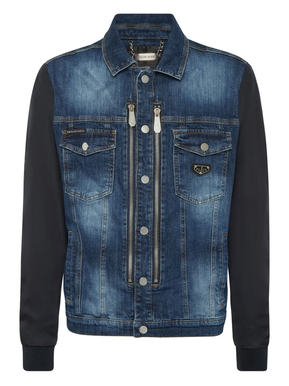 Philipp Plein double-zip denim jacket | Blue | Image 1