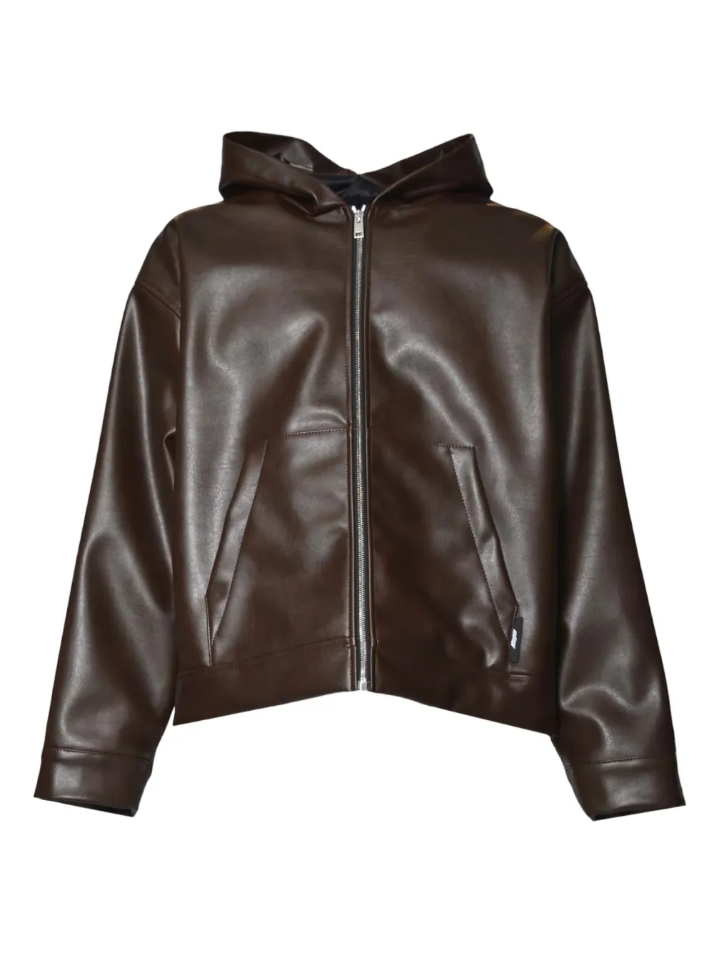 MSGM hooded zip jacket | Brown | Image 1