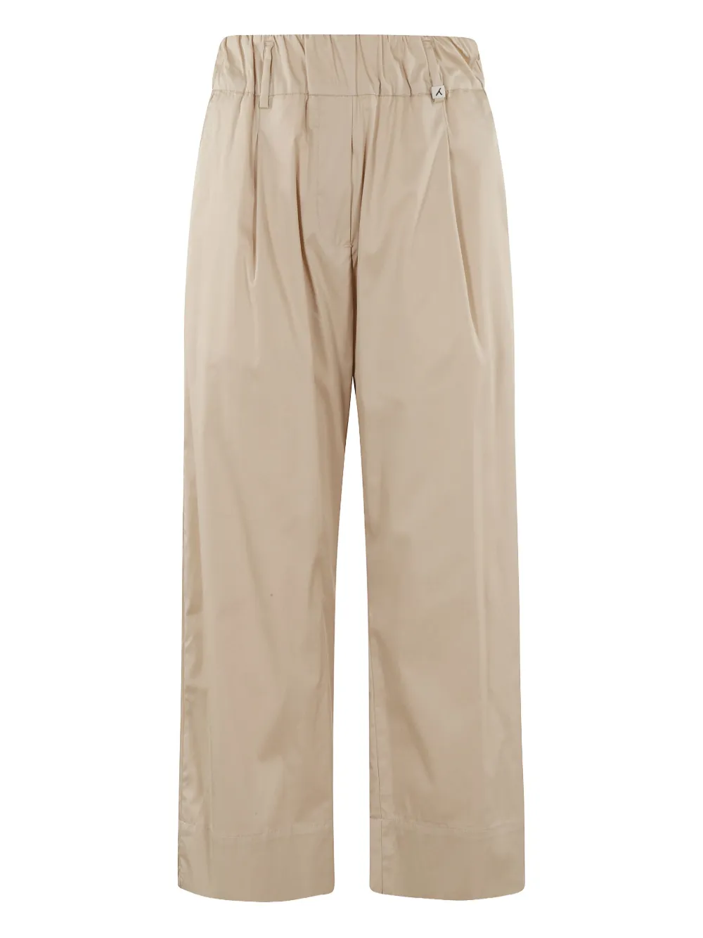 cotton-blend wide-leg trousers