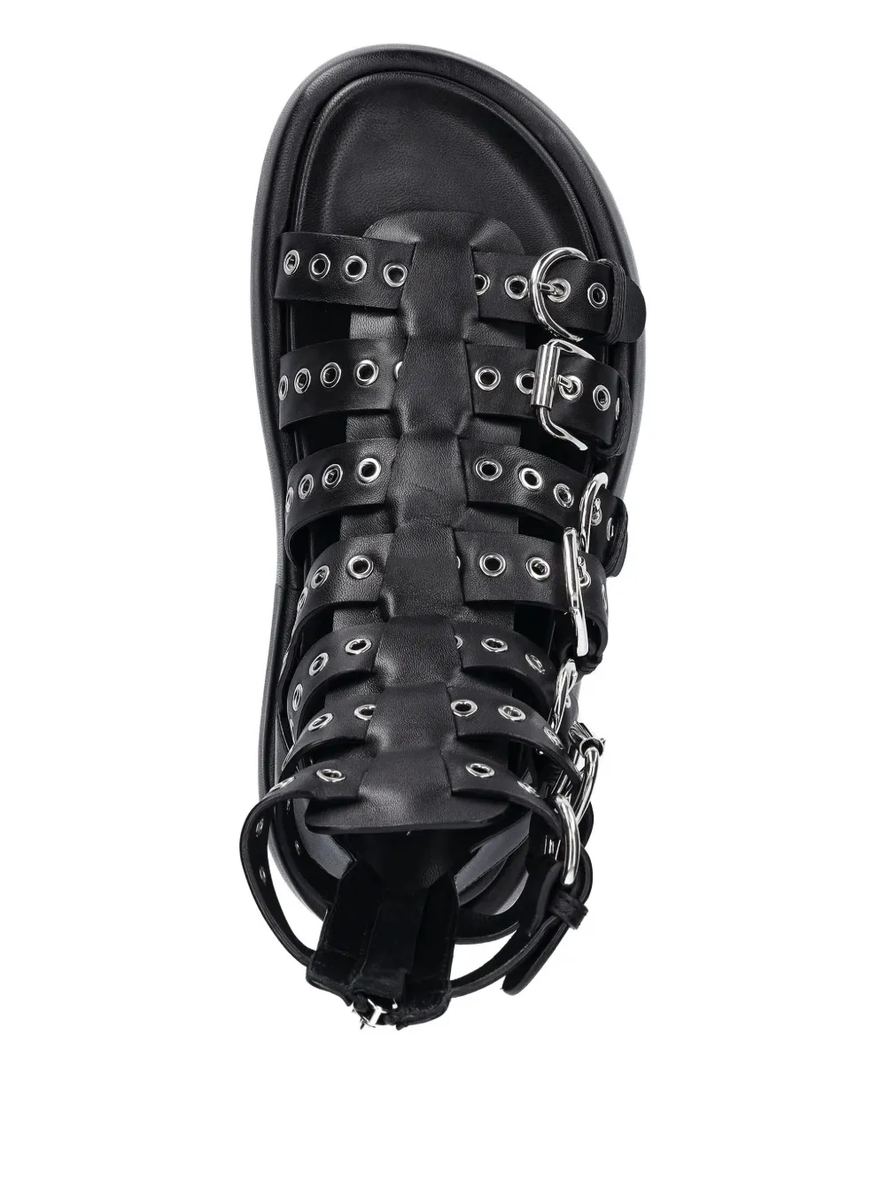 AGL buckle-embellished platform heeled sandals Black