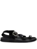 ALOHAS leather flat sandals - Black