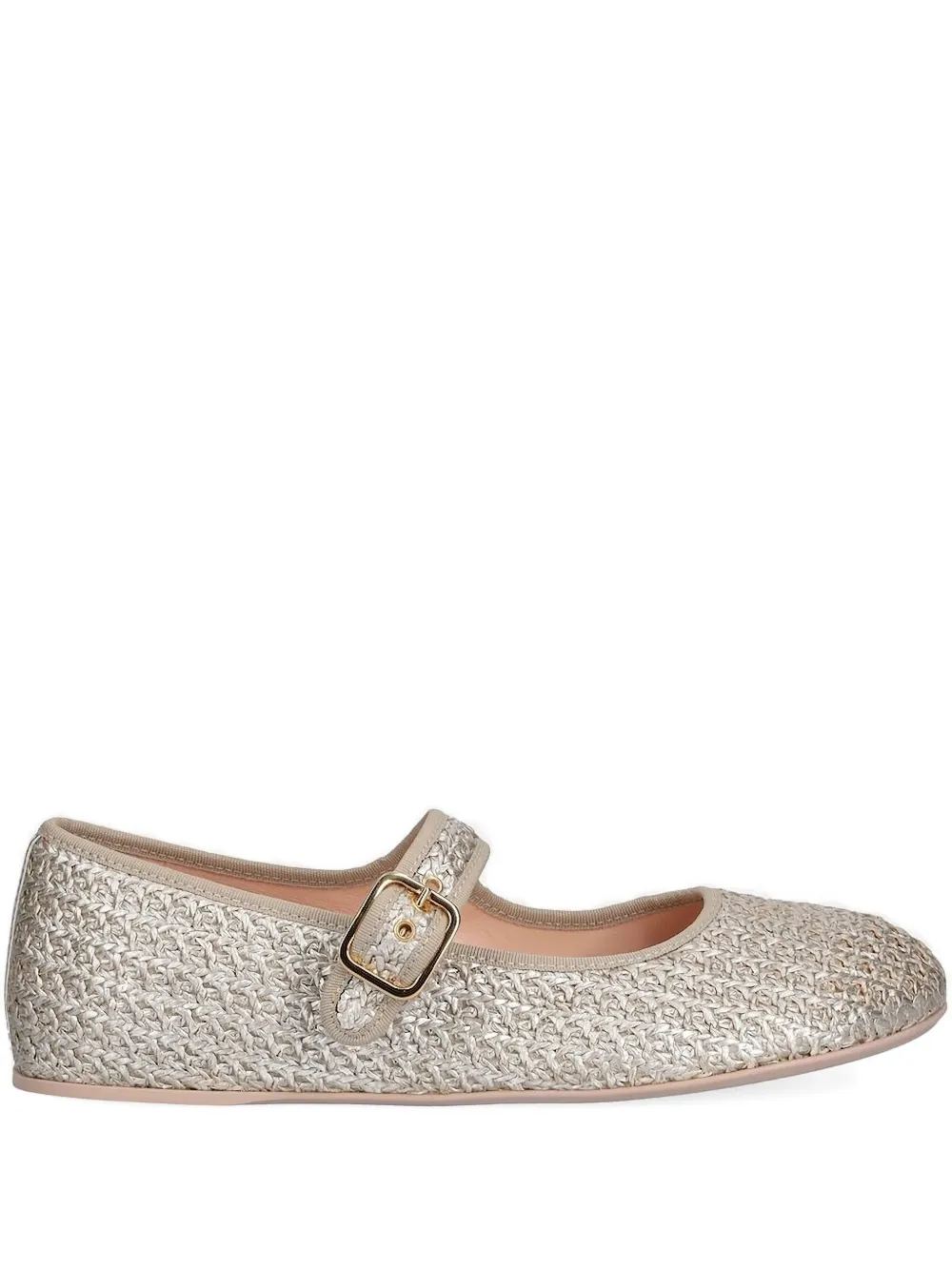 Agl Attilio Giusti Leombruni Buckle-fastening Ballet Flats In Gold