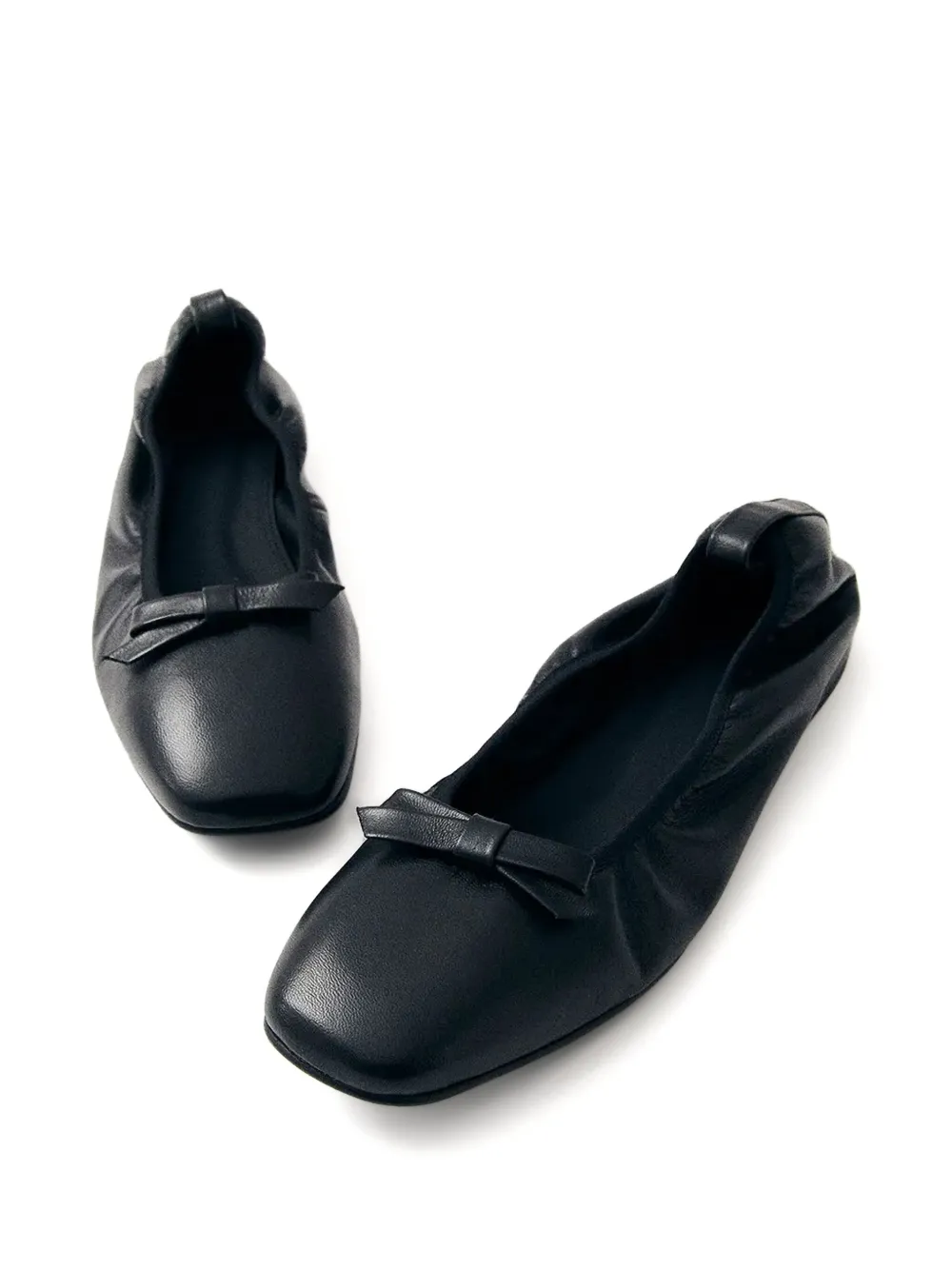 Alohas Freya Bow-detail Square-toe Ballet Flats