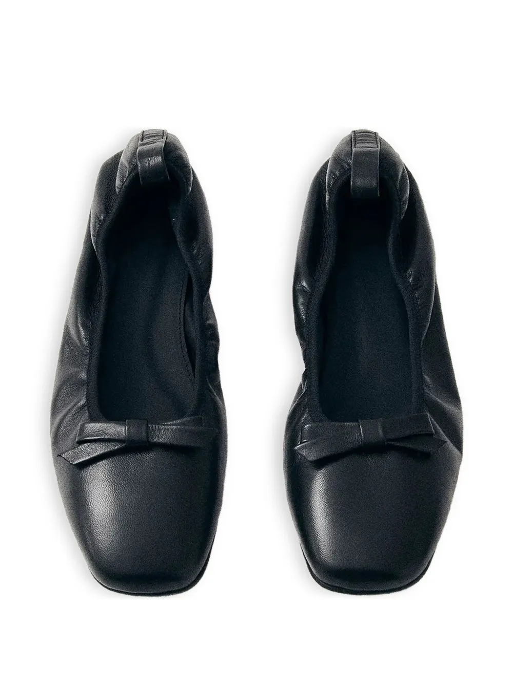 Alohas Freya Bow-detail Square-toe Ballet Flats