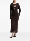 ALOHAS tie-front ribbed-knit dress - Brown