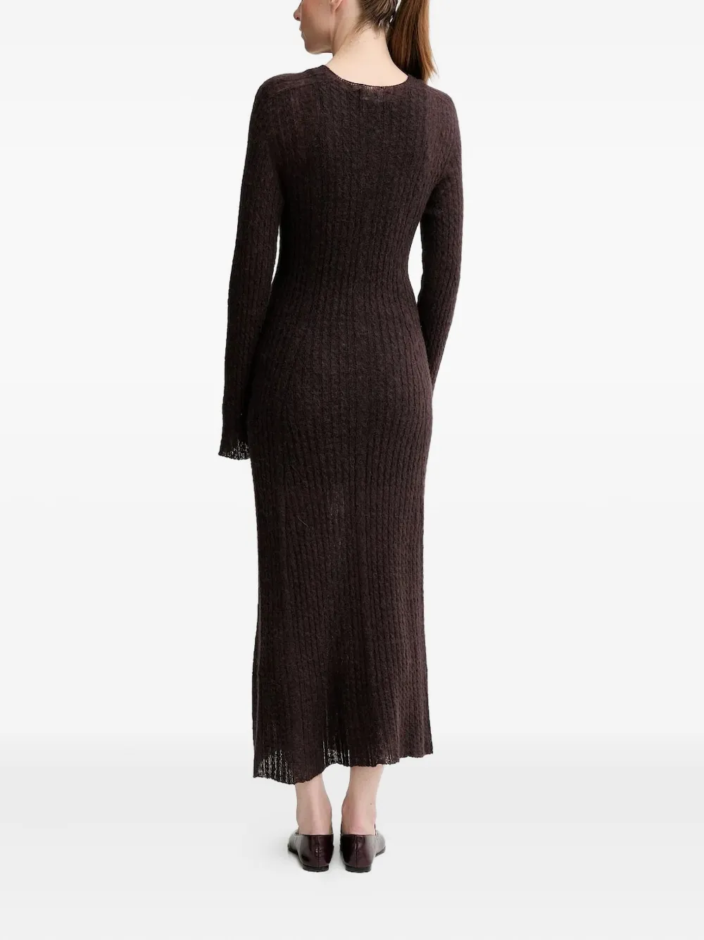 ALOHAS tie-front ribbed-knit dress - Bruin