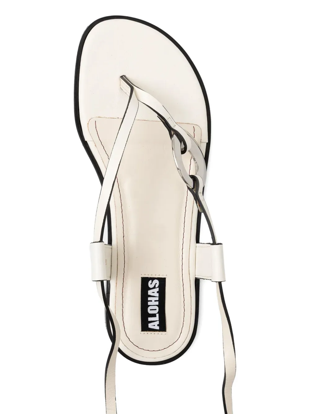 ALOHAS Morosia leren sandalen met enkelbandje Wit