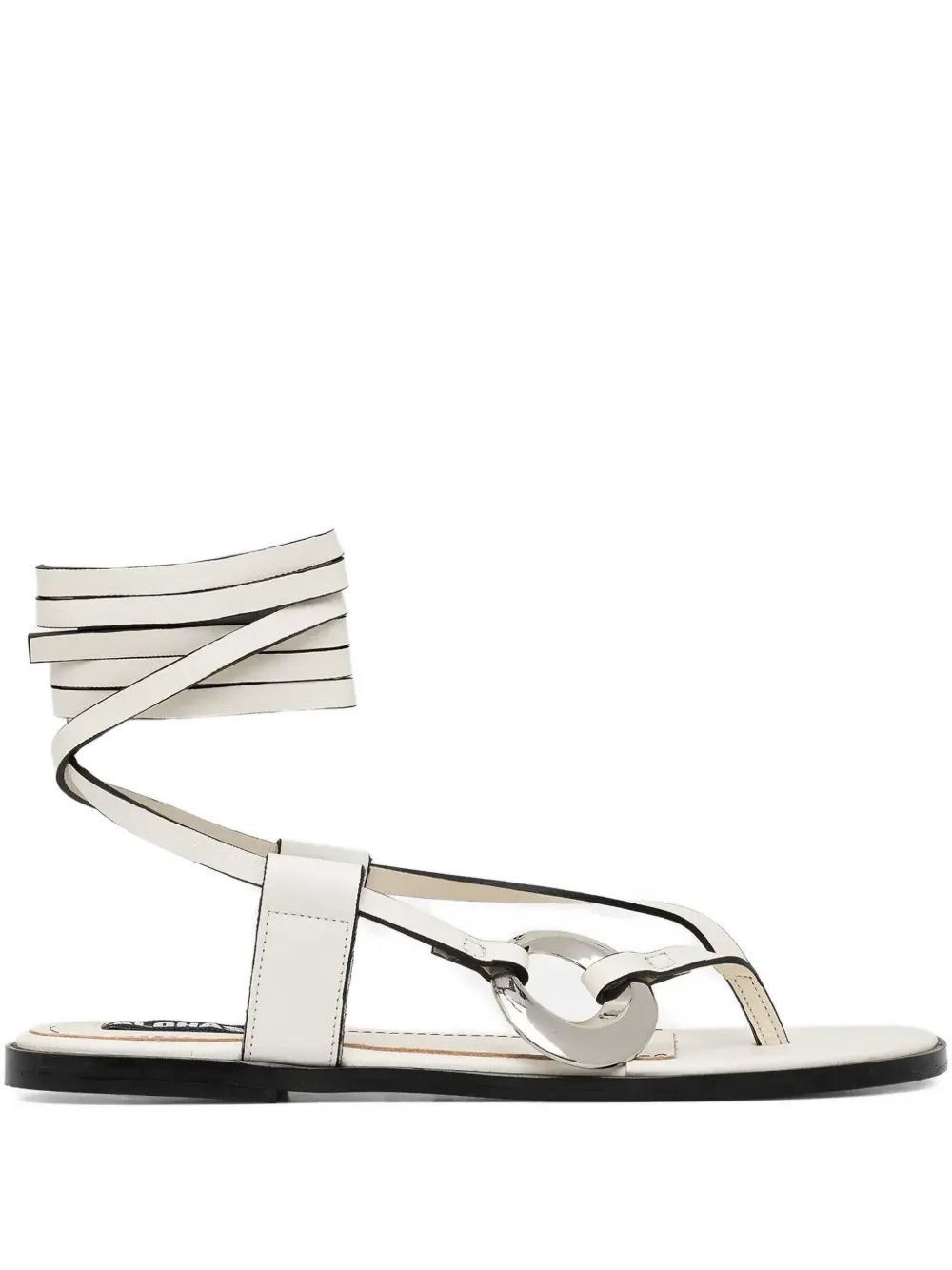 ALOHAS Morosia leren sandalen met enkelbandje Wit