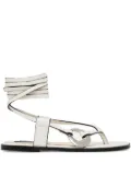 ALOHAS Morosia leather ankle-tie sandals - White
