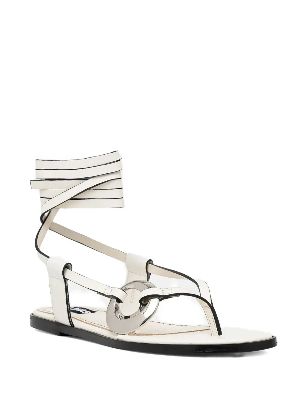 ALOHAS Morosia leren sandalen met enkelbandje Wit
