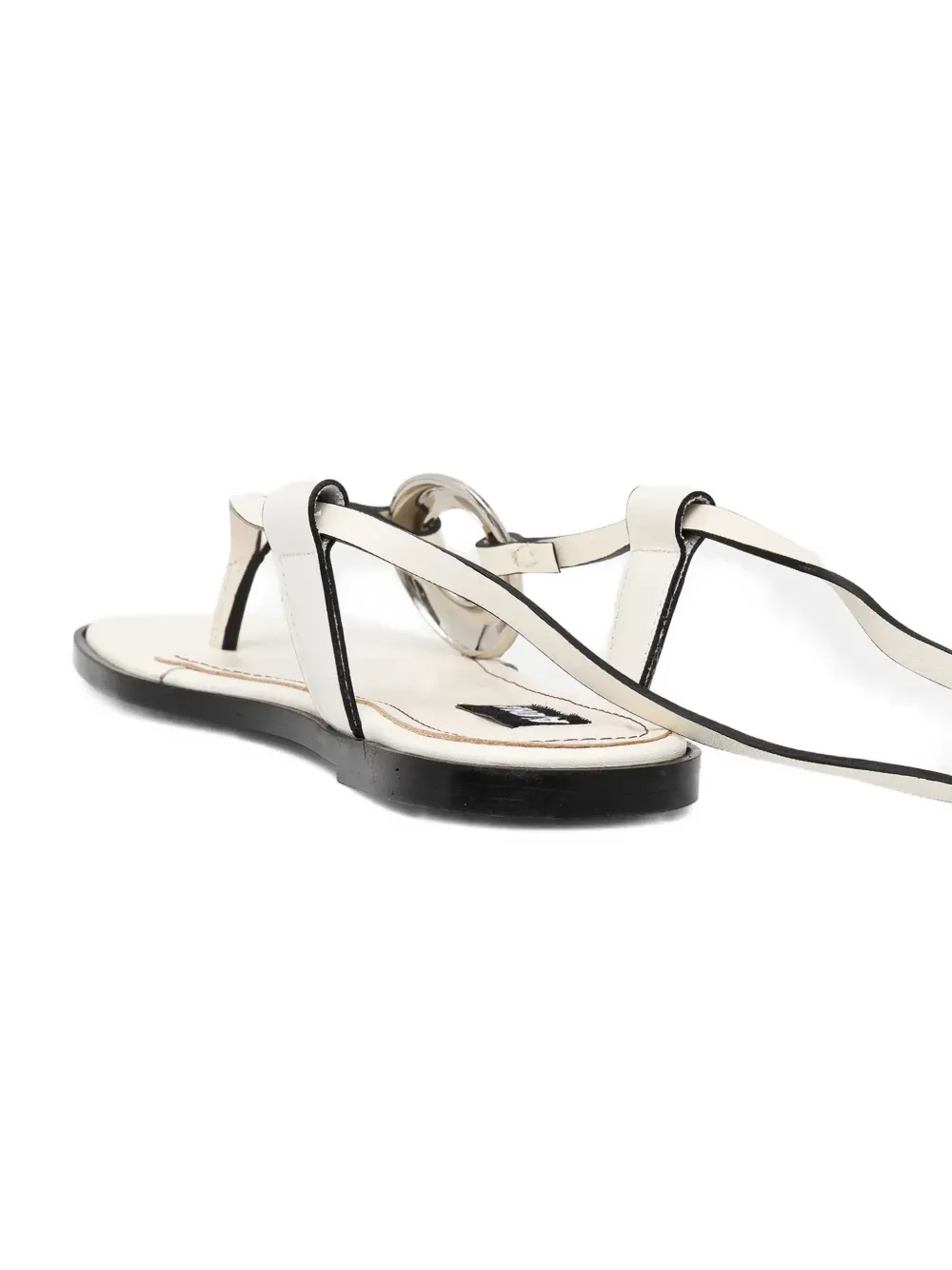 Alohas Morosia Leather Ankle-tie Sandals In White