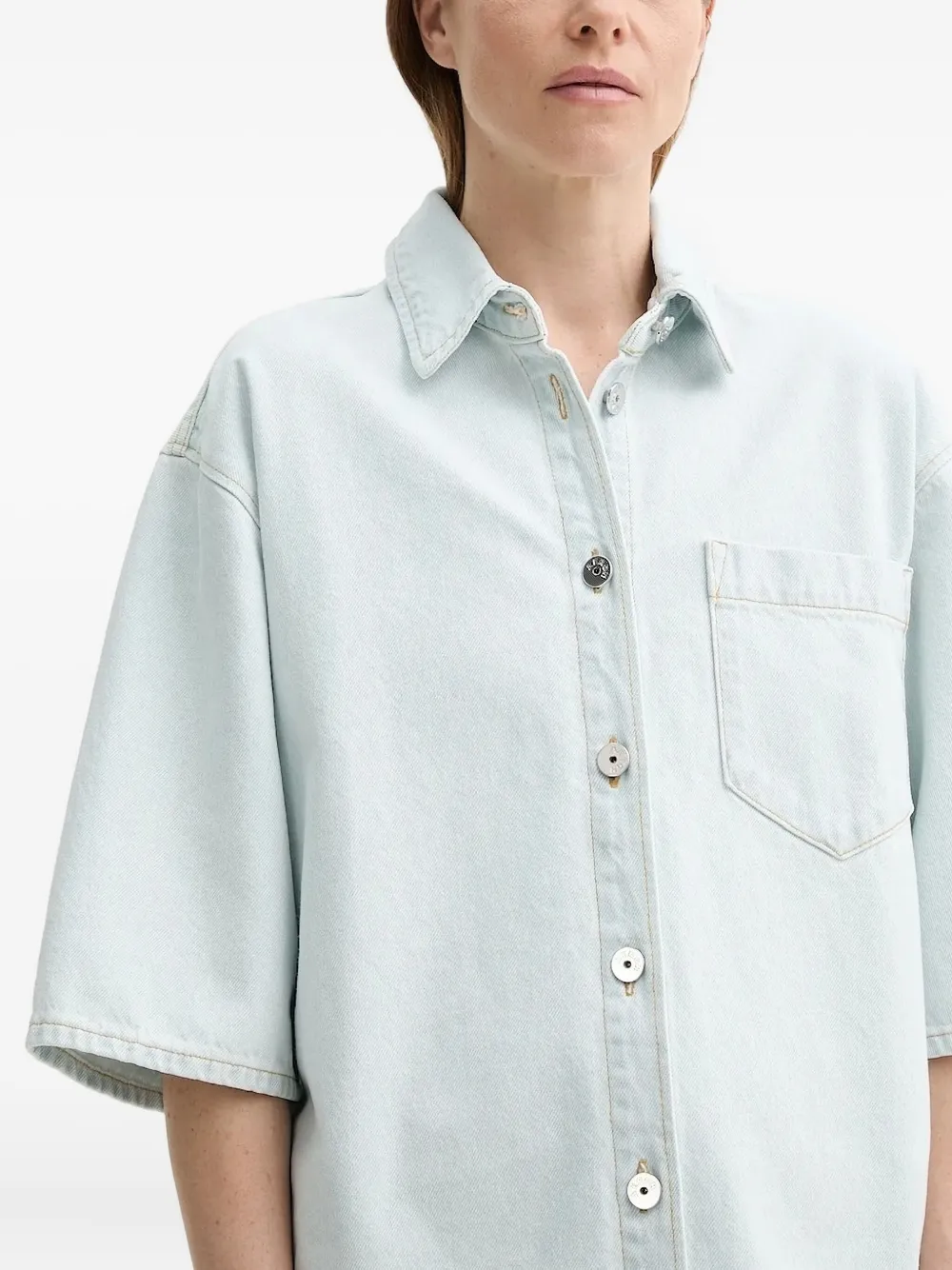 AERON short-sleeve pocket shirt Blauw
