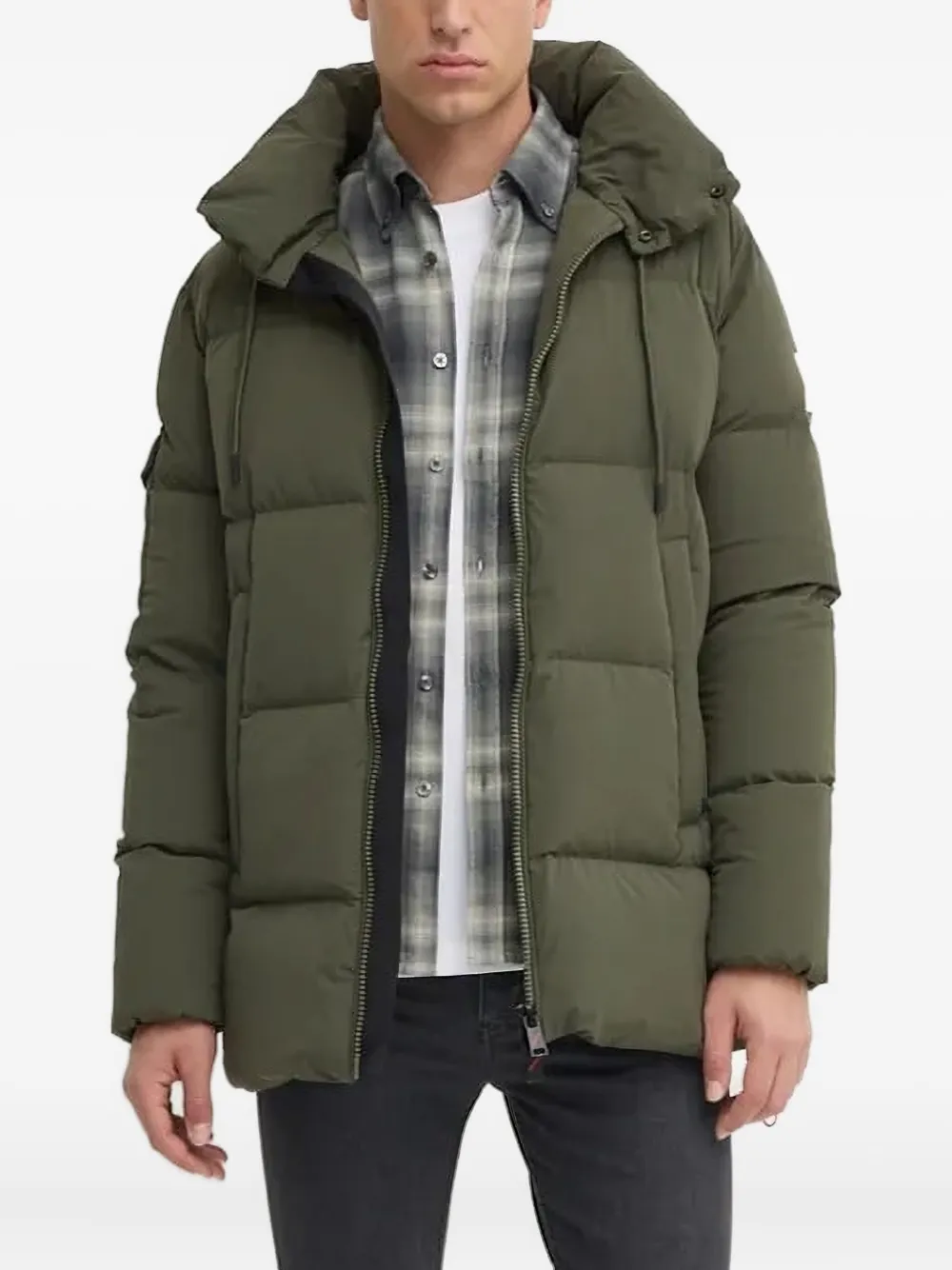 AFTER LABEL hooded quilted jacket | Green | Image 1
