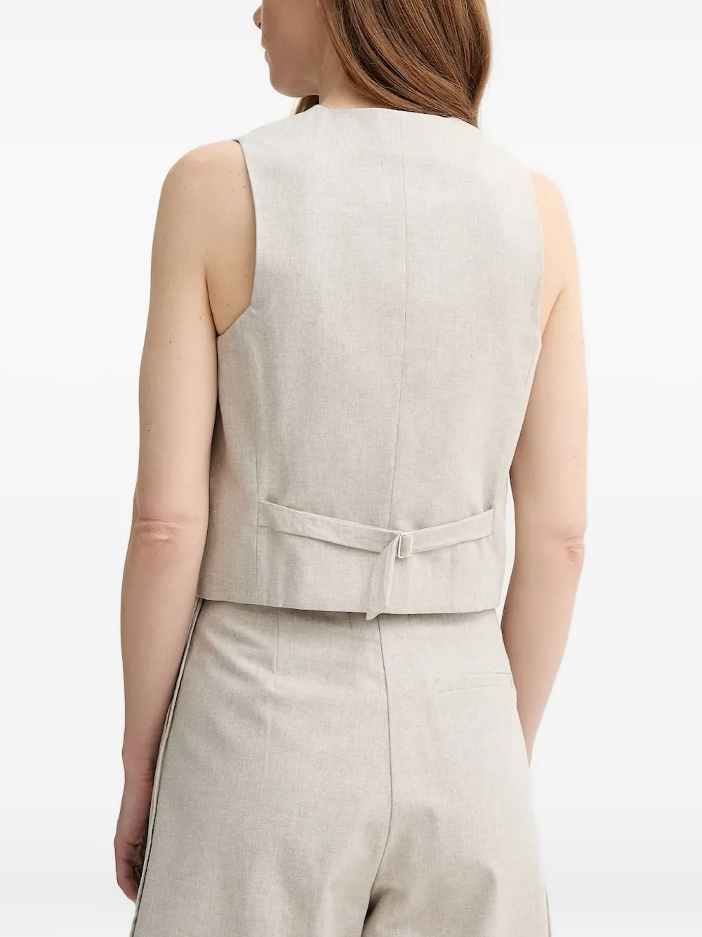 Alohas Asymmetrical Button Top In Neutral