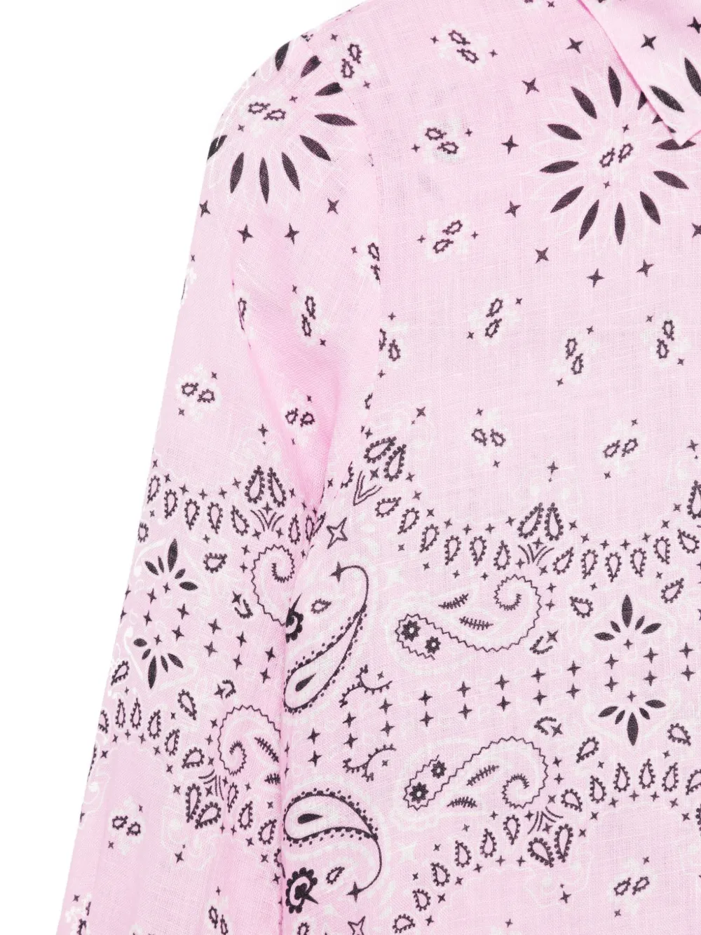 MC2 Saint Barth Kids Linnen shirt met bandanaprint Roze