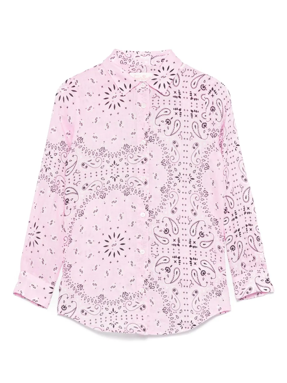 MC2 Saint Barth Kids Linnen shirt met bandanaprint Roze
