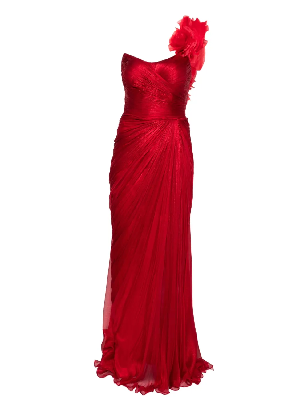 Iris Serban robe en soie Haziel à fleurs | rouge | Image 1