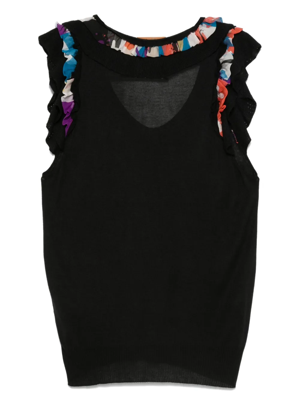John Galliano Pre-Owned 2000s silk-trim sleeveless top | Vests & Tank Tops | Image 2