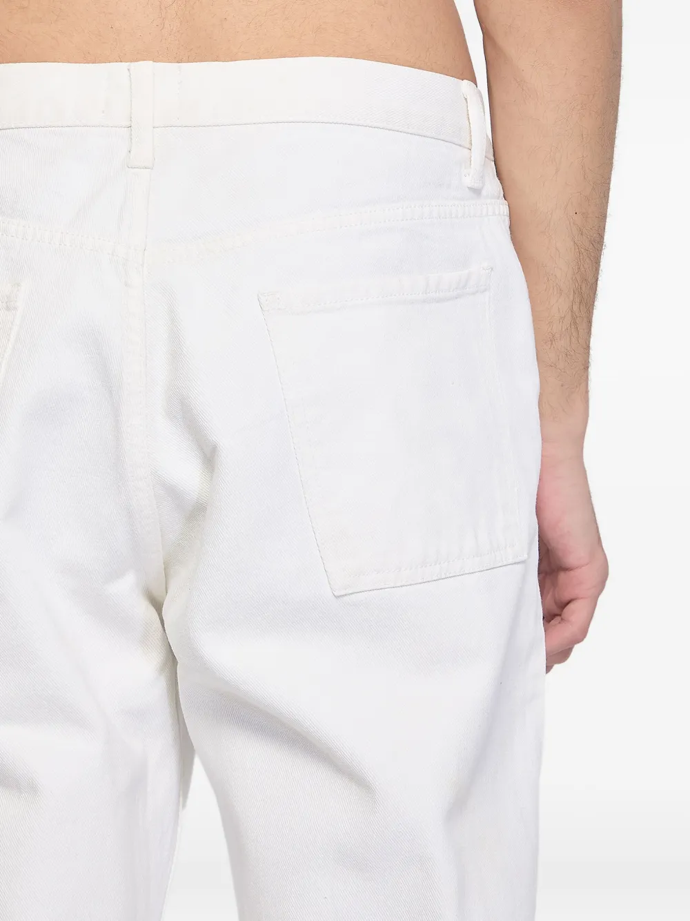 Cesare Paciotti Snap-button Cotton Jeans In White