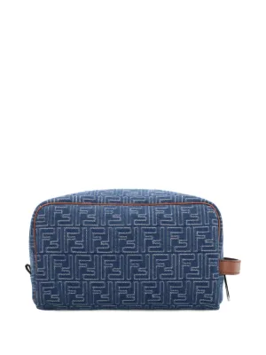 FENDI ストライプ トラベルポーチ | ブルー | FARFETCH JP
