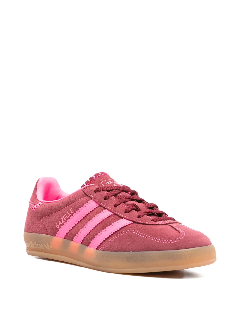 adidas Gazelle three-stripe suede sneakers Pink