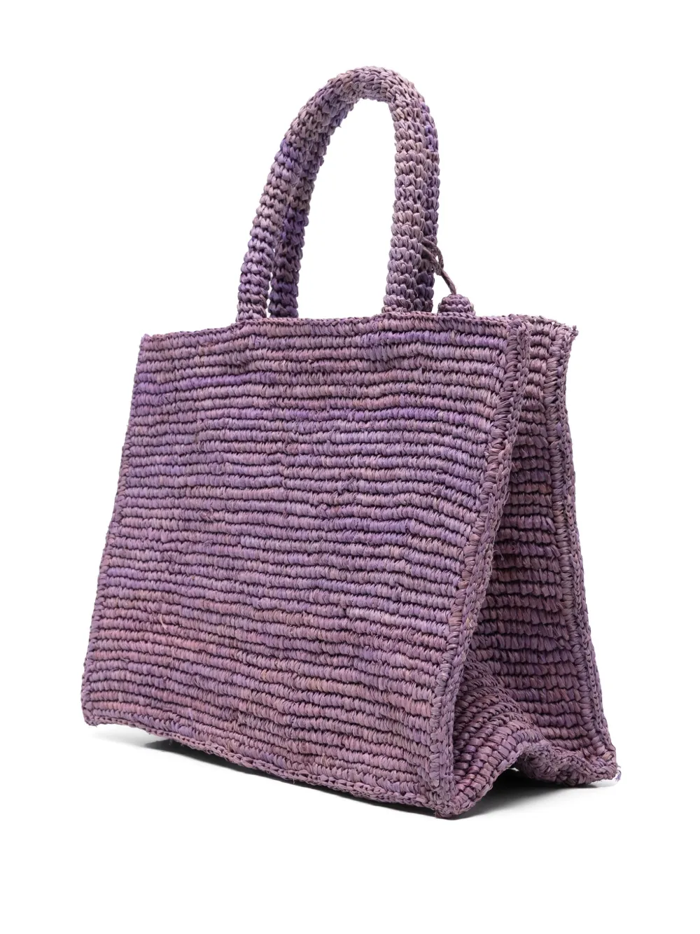 MC2 Saint Barth raffia beach bag - Paars