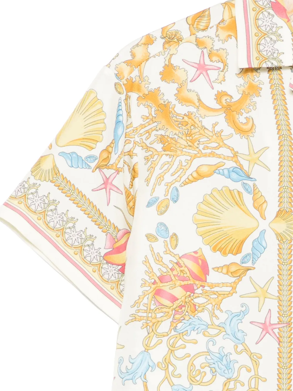 Versace Kids Zijden shirt Beige