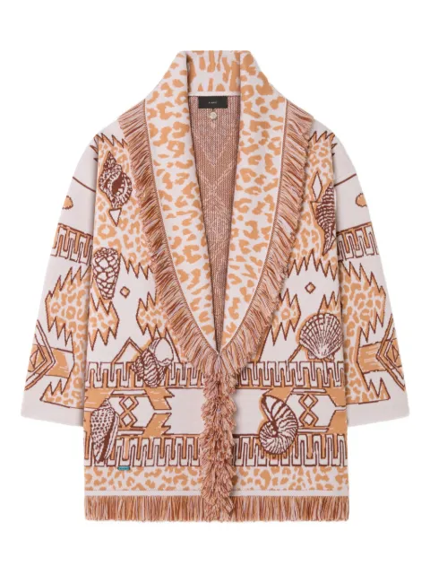 Alanui fringed patterned cardigan