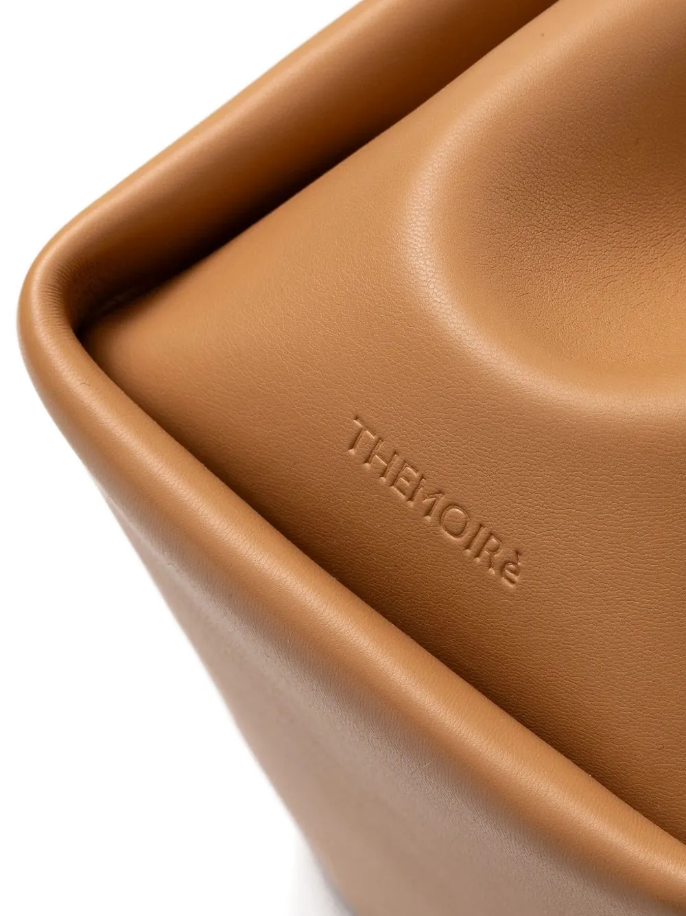 Themoirè Leila leather tote bag MACADAMIA