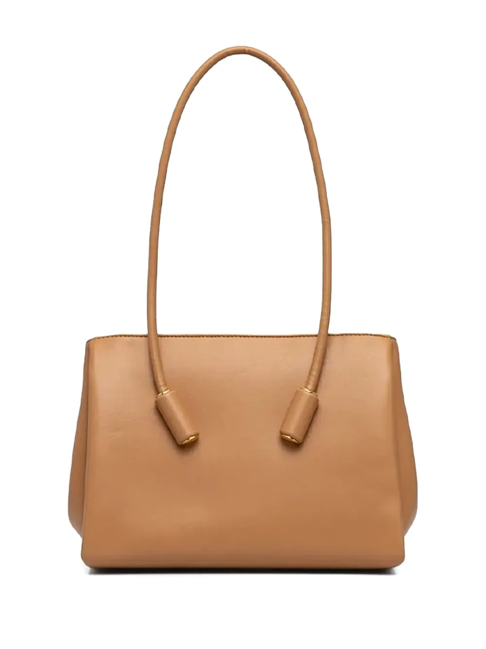 Themoirè Leila leather tote bag MACADAMIA