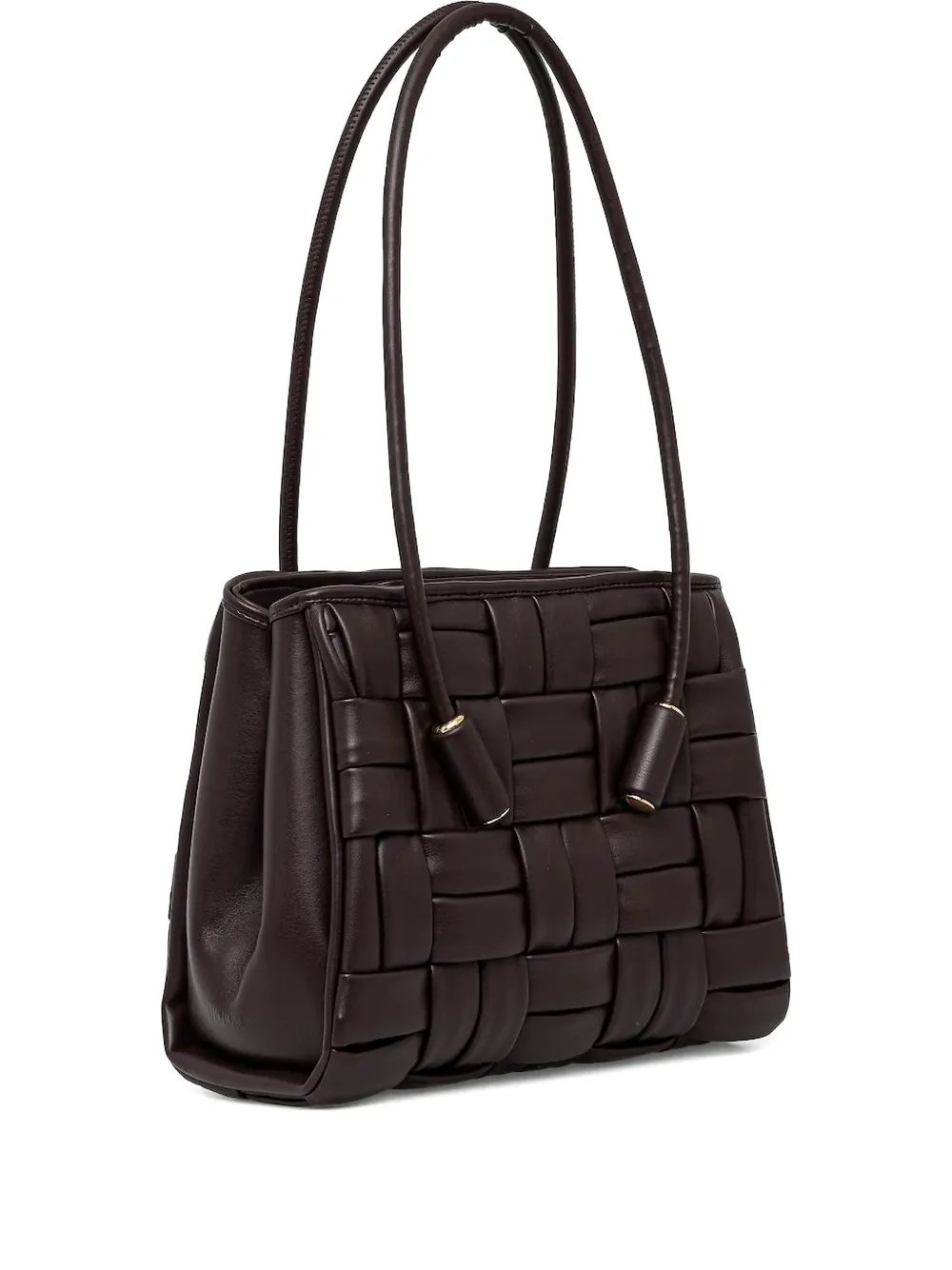 Themoirè interwoven tote bag Bruin