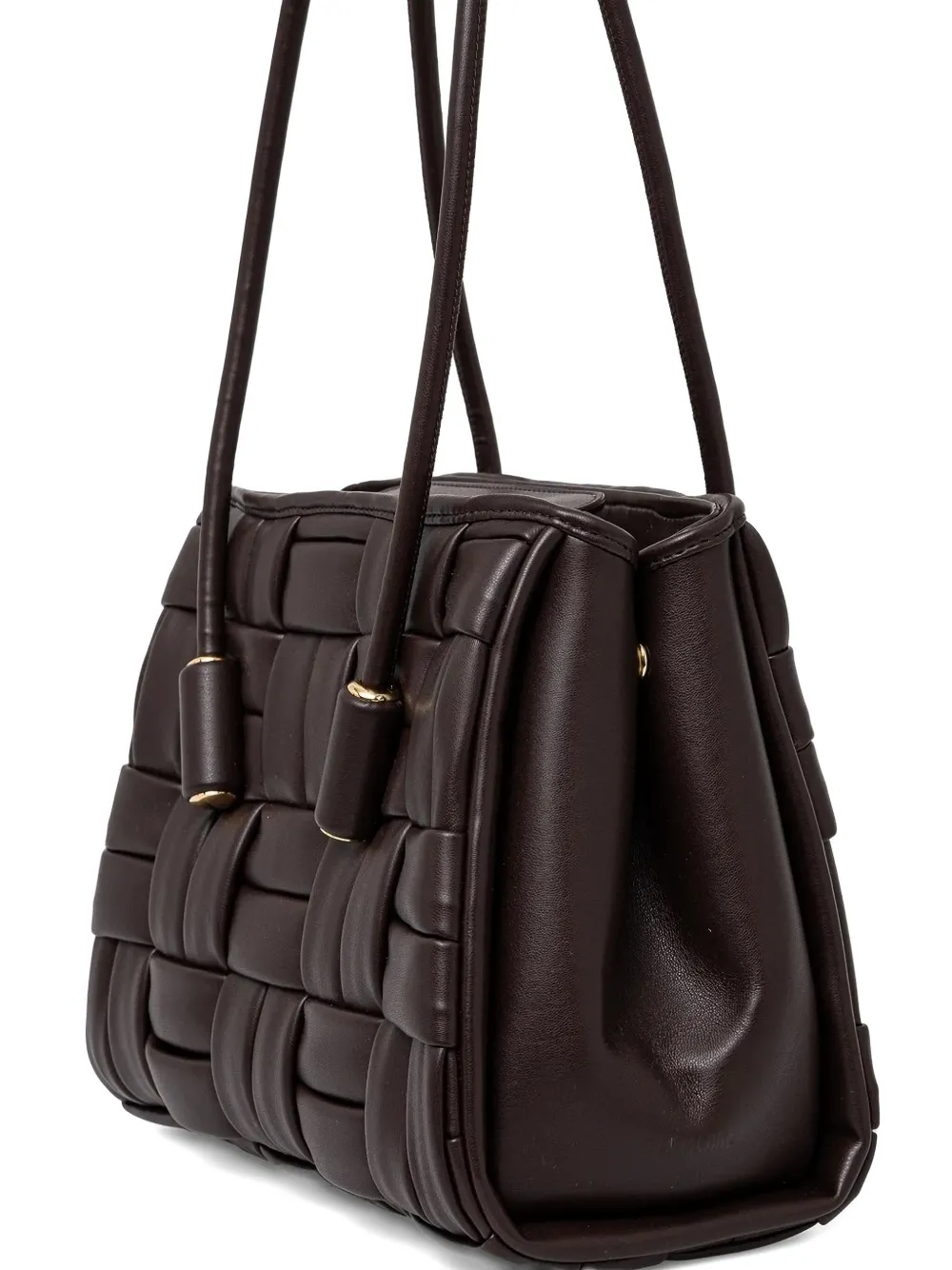 Themoirè interwoven tote bag Bruin