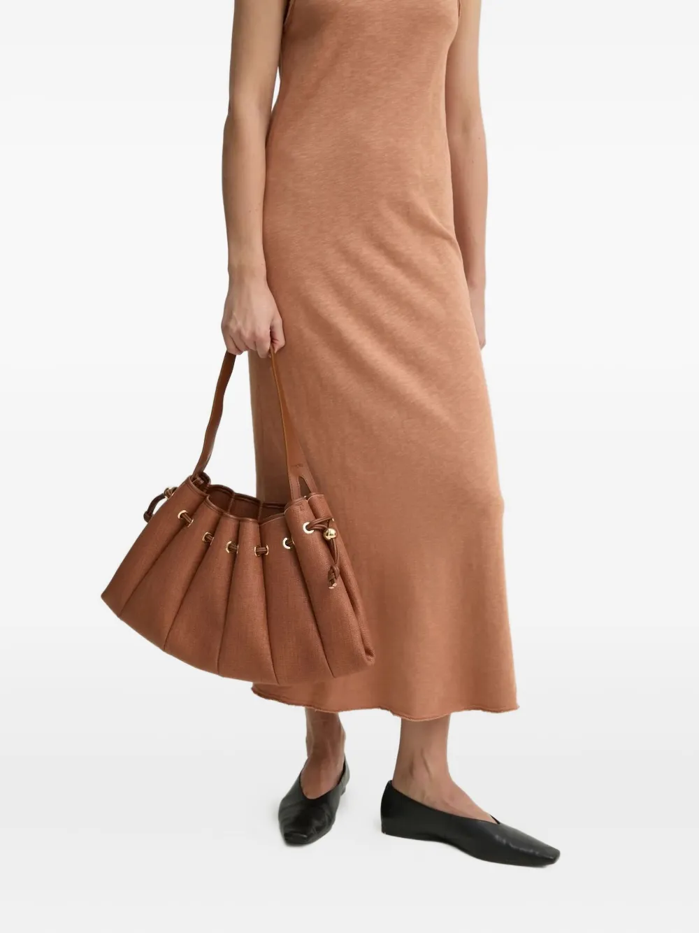 Themoirè Dafne tote bag - Bruin