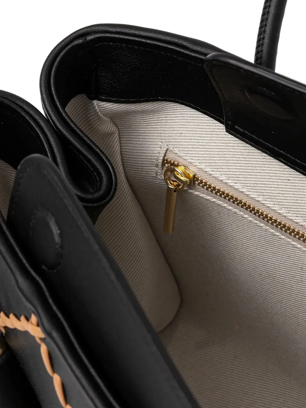 Themoirè diamond-pattern tote bag Zwart