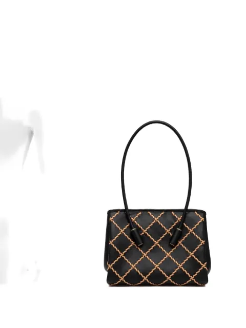 Themoirè diamond-pattern tote bag