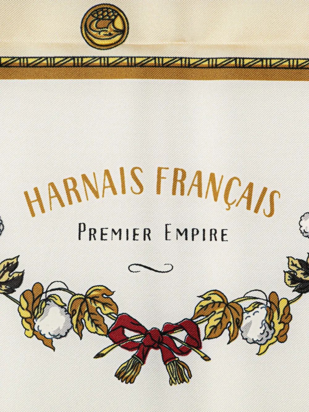 Pre-owned Hermes 20th Century Harnais Francais Premier Empire Silk Scarf Scarves