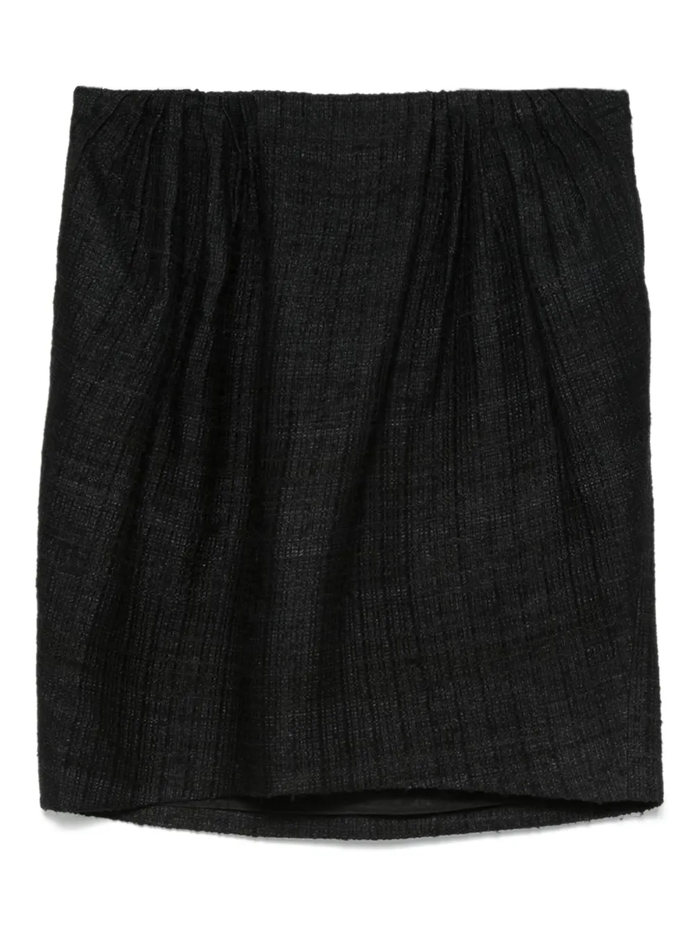 John Galliano Pre-Owned 真丝仿羔皮呢半身裙（2000年代典藏款） | 黑色 | Image 1