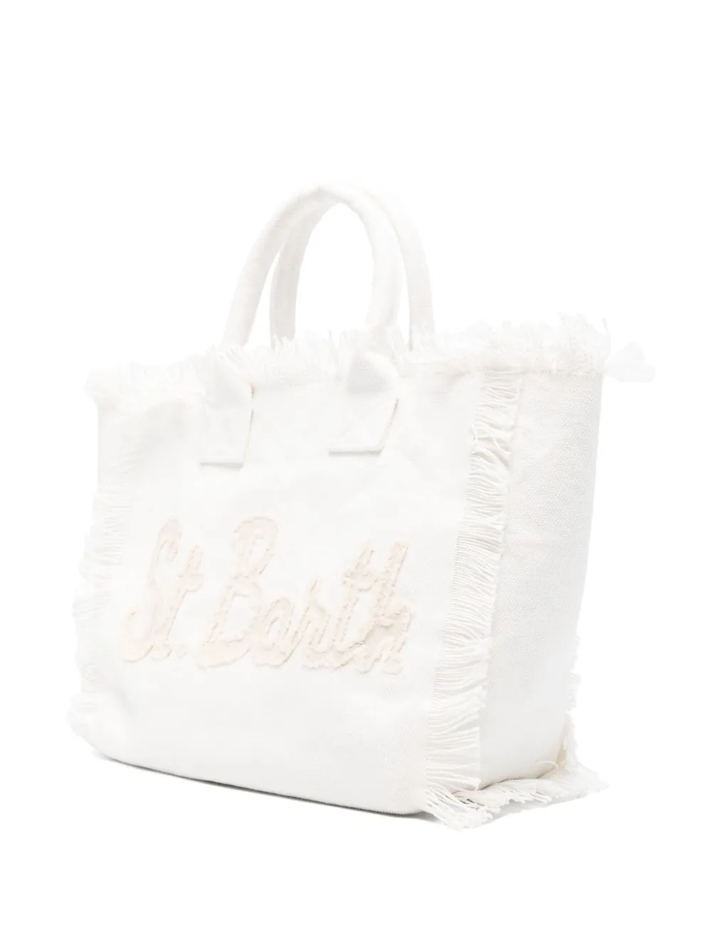 MC2 Saint Barth embroidered-logo beach bag - Wit