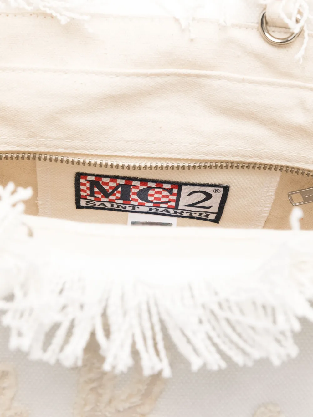 MC2 Saint Barth Strandtas met geborduurd logo Wit