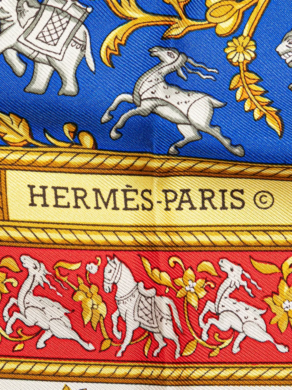 Hermès Pre-Owned mascada Chasse en Inde de seda del siglo XX | Image 2