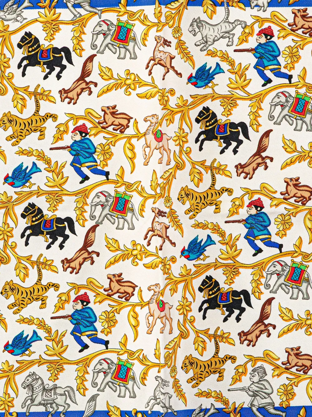 Pre-owned Hermes 20th Century Chasse En Inde Silk Scarf Scarves