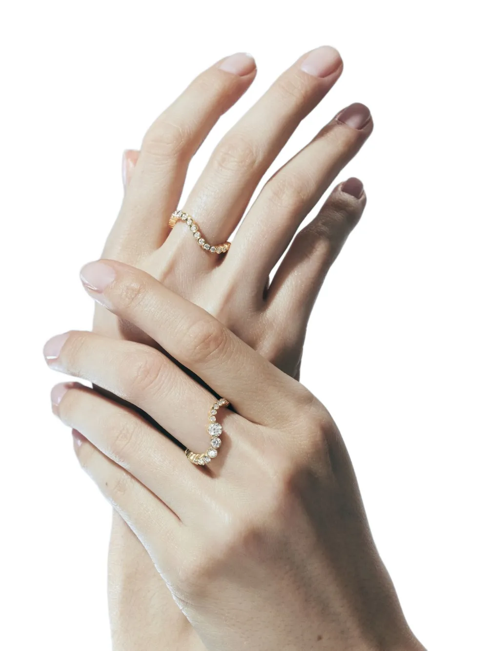 Sophie Bille Brahe 18K Yellow Gold Ocean Sky Diamond Ring, view 2